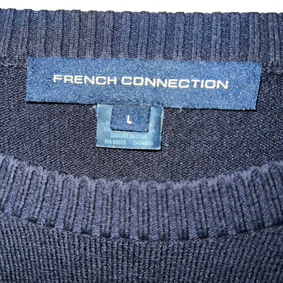 French Connection Black Colorblock Raglan Sweater Size Large - Picture 8 of 9